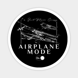 Pilot C172 Flying Gift Airplane Mode T-Shirt I'm just plane crazy Magnet